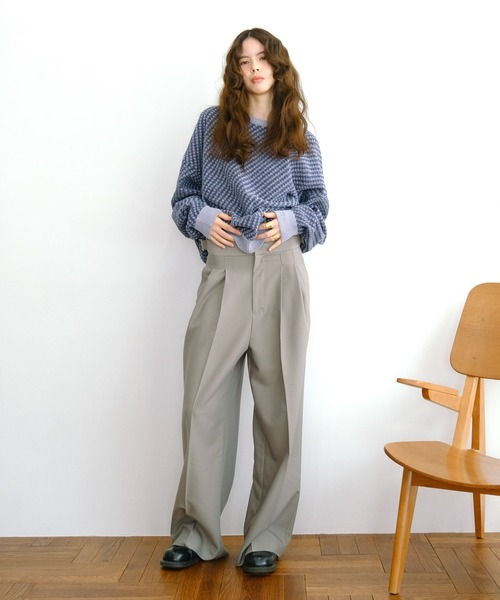 TINA：JOJUN（ティーナジョジュン）の「High&Lowウエスト パンツ TINA：JOJUN（その他パンツ・レディース・グレー/カーキブラウン/ブラック・S/M）」の4枚目の写真