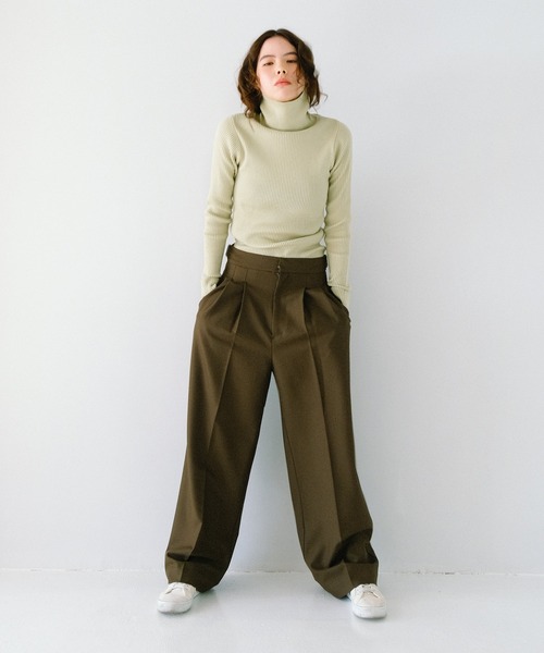 TINA：JOJUN（ティーナジョジュン）の「High&Lowウエスト パンツ TINA：JOJUN（その他パンツ・レディース・グレー/カーキブラウン/ブラック・S/M）」の11枚目の写真