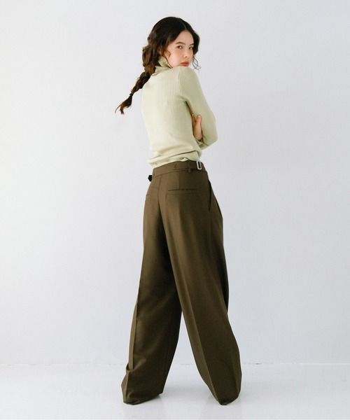 TINA：JOJUN（ティーナジョジュン）の「High&Lowウエスト パンツ TINA：JOJUN（その他パンツ・レディース・グレー/カーキブラウン/ブラック・S/M）」の12枚目の写真