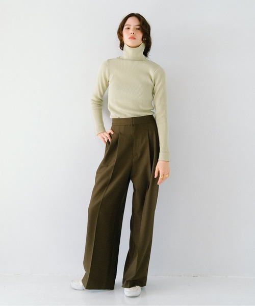 TINA：JOJUN（ティーナジョジュン）の「High&Lowウエスト パンツ TINA：JOJUN（その他パンツ・レディース・グレー/カーキブラウン/ブラック・S/M）」の17枚目の写真