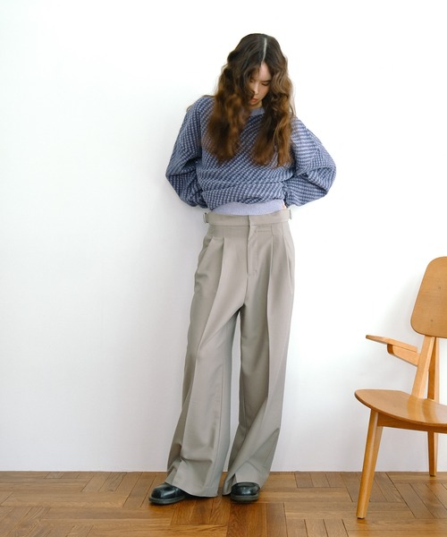 TINA：JOJUN（ティーナジョジュン）の「High&Lowウエスト パンツ TINA：JOJUN（その他パンツ・レディース・グレー/カーキブラウン/ブラック・S/M）」の18枚目の写真