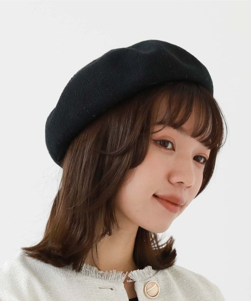 archives（アルシーヴ）の「コットンサーモベレー（ハンチング/ベレー帽・レディース・グレイッシュベージュ/ベージュ/ブラック・FREE）」の7枚目の写真