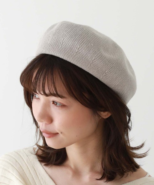 archives（アルシーヴ）の「コットンサーモベレー（ハンチング/ベレー帽・レディース・グレイッシュベージュ/ベージュ/ブラック・FREE）」の19枚目の写真