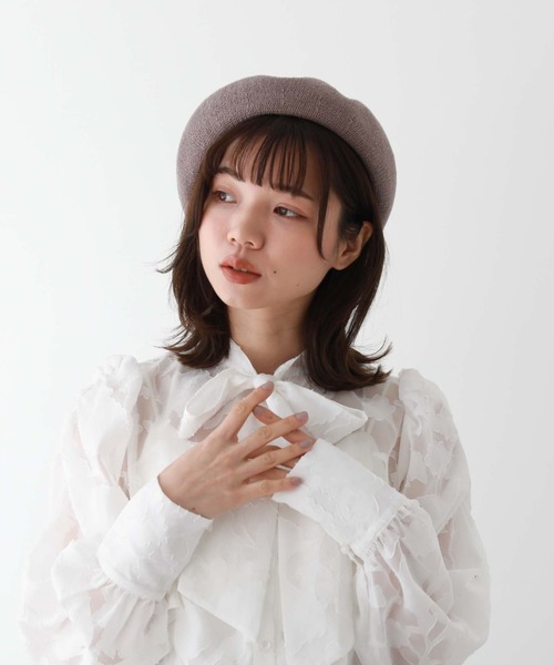 archives（アルシーヴ）の「コットンサーモベレー（ハンチング/ベレー帽・レディース・グレイッシュベージュ/ベージュ/ブラック・FREE）」の22枚目の写真