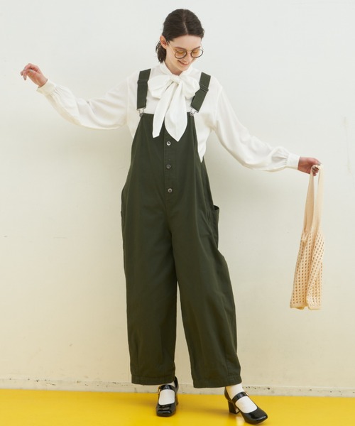 MERLOT（メルロー）の「【NEW素材】オフィスカジュアルにも使えるボウタイブラウス（シャツ/ブラウス・レディース・ホワイト/サックスブルー・FREE）」の11枚目の写真