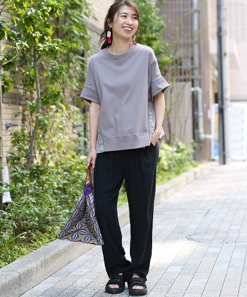 チチカカ（チチカカ）の「ウォッシャブルレーヨン麻パンツ（その他パンツ・レディース・ブルー/グレー/ブラック・FREE）」の4枚目の写真