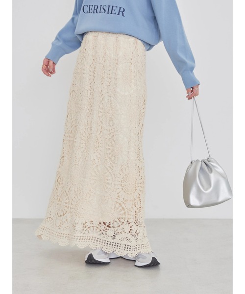 AMERICAN HOLIC(アメリカンホリック)の「レースタイトスカート(スカート・レディース・グリーン/アイボリー/レッド・S/M/L)」の8枚目の写真