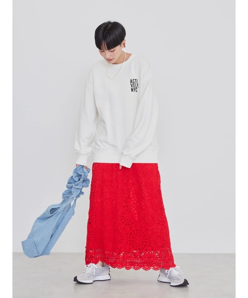 AMERICAN HOLIC(アメリカンホリック)の「レースタイトスカート(スカート・レディース・グリーン/アイボリー/レッド・S/M/L)」の17枚目の写真