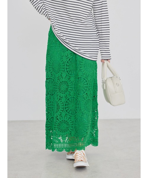 AMERICAN HOLIC(アメリカンホリック)の「レースタイトスカート(スカート・レディース・グリーン/アイボリー/レッド・S/M/L)」の6枚目の写真