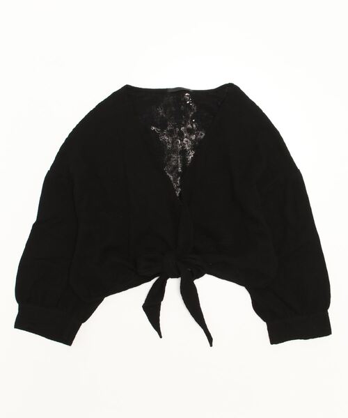 KMRii（ケムリ）の「KMRii/ケムリ/別注Tie Front Cotton Shirt（カーディガン/ボレロ・レディース・ブラック・2）」の12枚目の写真