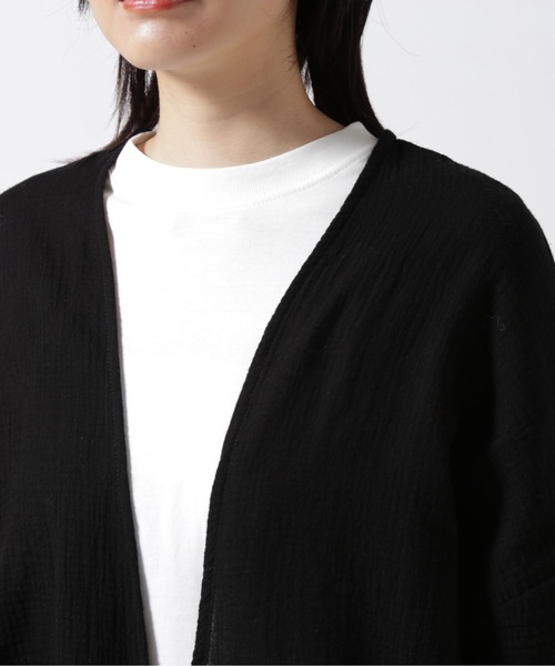 KMRii（ケムリ）の「KMRii/ケムリ/別注Tie Front Cotton Shirt（カーディガン/ボレロ・レディース・ブラック・2）」の8枚目の写真