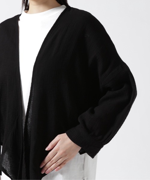 KMRii（ケムリ）の「KMRii/ケムリ/別注Tie Front Cotton Shirt（カーディガン/ボレロ・レディース・ブラック・2）」の9枚目の写真