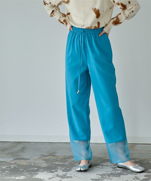 miette（ミエット）の「シアー切替イージーパンツ（その他パンツ・レディース・ライトブルー/ブラック・FREE）」の12枚目の写真