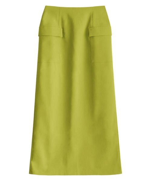 Pierrot（ピエロ）の「サイドフラップポケットIラインスカート（スカート・レディース・ライム/ライトカーキ/ピンク/オフホワイト/ネイビー・M/L/PM）」の11枚目の写真