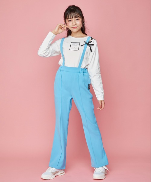 JENNI love(ジェニィラブ)の「サス付き2wayフレアカラーパンツ(その他パンツ・キッズ・ピンク/イエロー/サックスブルー/ラベンダー・140cm/130cm/150cm/160cm)」の5枚目の写真