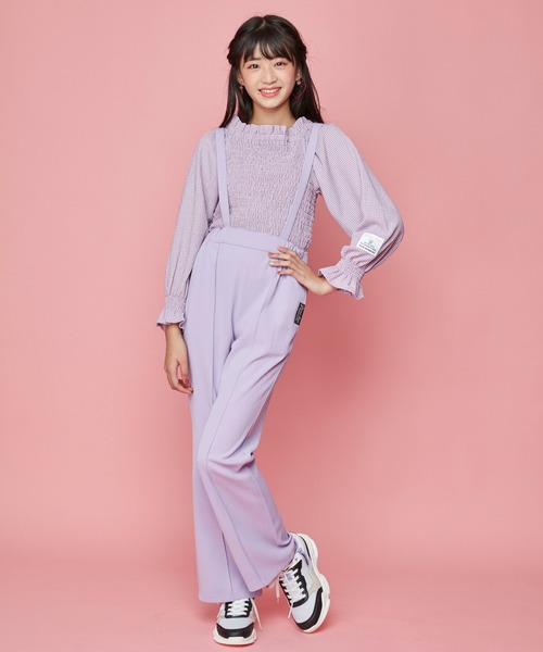 JENNI love(ジェニィラブ)の「サス付き2wayフレアカラーパンツ(その他パンツ・キッズ・ピンク/イエロー/サックスブルー/ラベンダー・140cm/130cm/150cm/160cm)」の6枚目の写真