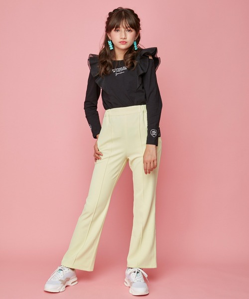 JENNI love(ジェニィラブ)の「サス付き2wayフレアカラーパンツ(その他パンツ・キッズ・ピンク/イエロー/サックスブルー/ラベンダー・140cm/130cm/150cm/160cm)」の7枚目の写真