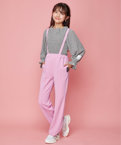 JENNI love(ジェニィラブ)の「サス付き2wayフレアカラーパンツ(その他パンツ・キッズ・ピンク/イエロー/サックスブルー/ラベンダー・140cm/130cm/150cm/160cm)」の8枚目の写真