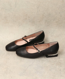 【PARADIS COULEUR】パールヒールストラップパンプス(331031)