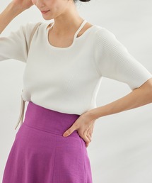 コード使いニットプルオーバー