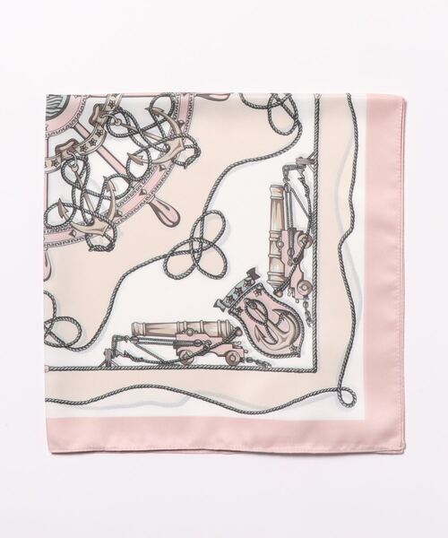 EDIT COLOGNE（エディットコロン）の「ヴィンテージライクアンカー柄スカーフ（ストール/ショール・レディース・ブルー/ピンク/ベージュ・ﾌﾘ-）」の3枚目の写真