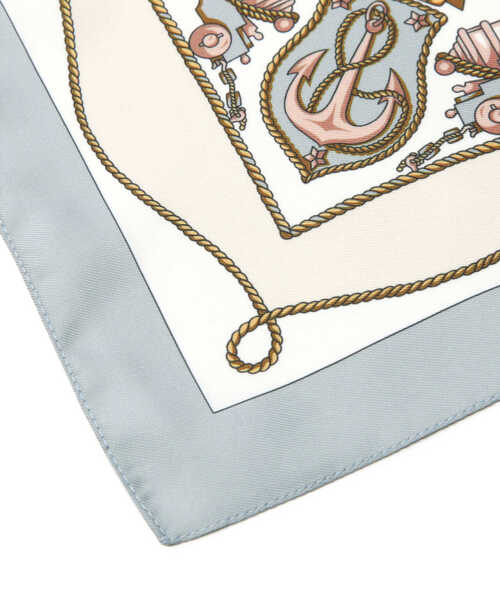 EDIT COLOGNE（エディットコロン）の「ヴィンテージライクアンカー柄スカーフ（ストール/ショール・レディース・ブルー/ピンク/ベージュ・ﾌﾘ-）」の9枚目の写真