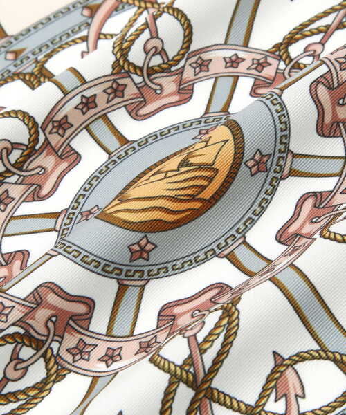 EDIT COLOGNE（エディットコロン）の「ヴィンテージライクアンカー柄スカーフ（ストール/ショール・レディース・ブルー/ピンク/ベージュ・ﾌﾘ-）」の6枚目の写真