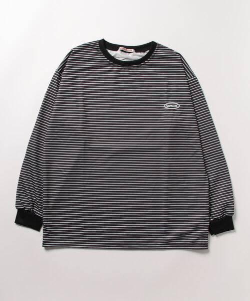 NinaetLina（ニナエリナ）の「ボーダーワンポイント長袖カットソー（Tシャツ/カットソー・レディース・ブラック/ベージュ・M/L/XL）」の8枚目の写真