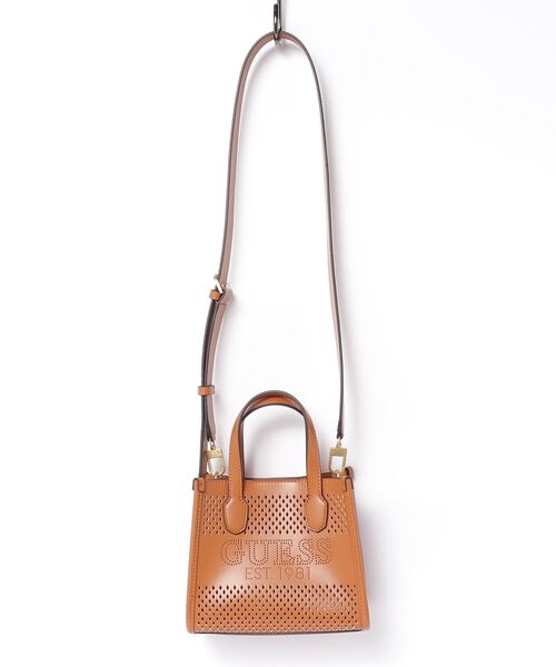 Guess（ゲス）の「KATEY Perforated Mini Tote（トートバッグ・レディース・ブラウン/ホワイト/ピンク/ブラック・ONE SIZE）」の8枚目の写真