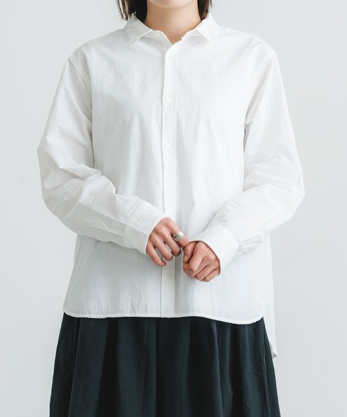 quadro（クオドロ）の「綿麻ダンプレギュラーシャツ（シャツ/ブラウス・レディース・オフホワイト・FREE）」の13枚目の写真