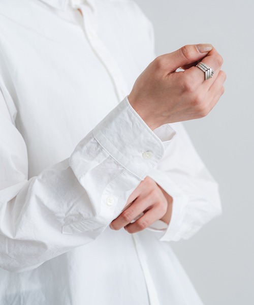 quadro（クオドロ）の「綿麻ダンプレギュラーシャツ（シャツ/ブラウス・レディース・オフホワイト・FREE）」の16枚目の写真