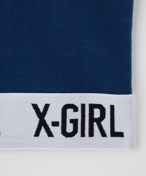 X-girl(エックスガール)の「LOGO CROPPED TOP(Tシャツ/カットソー・レディース・ブラック/ホワイト/ネイビー・S/M)」の8枚目の写真