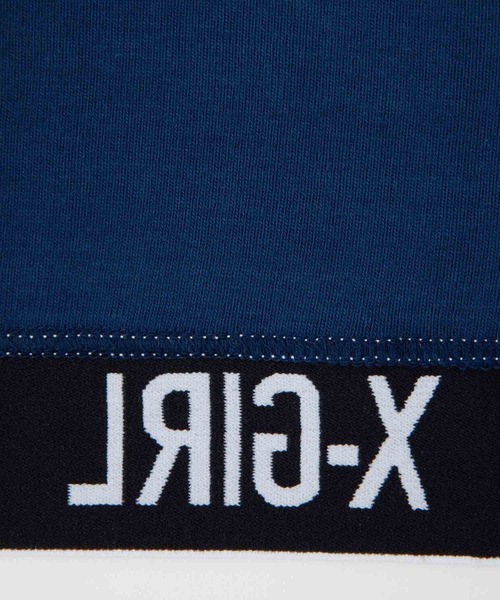 X-girl(エックスガール)の「LOGO CROPPED TOP(Tシャツ/カットソー・レディース・ブラック/ホワイト/ネイビー・S/M)」の9枚目の写真