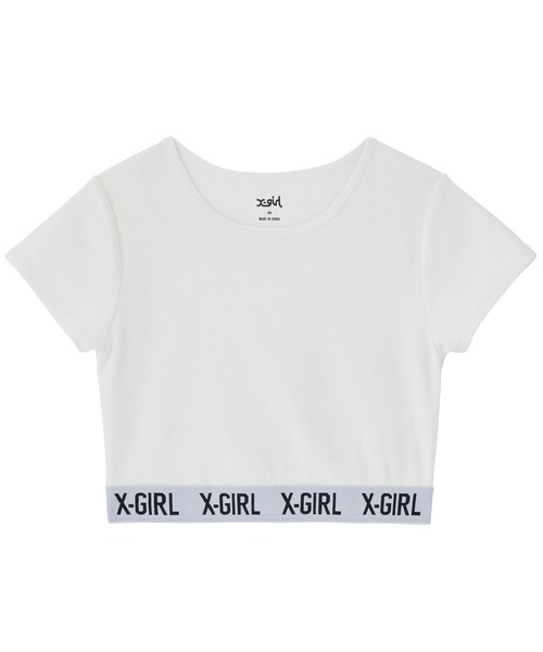 X-girl(エックスガール)の「LOGO CROPPED TOP(Tシャツ/カットソー・レディース・ブラック/ホワイト/ネイビー・S/M)」の20枚目の写真