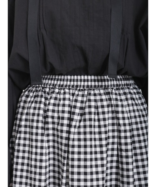 Samansa Mos2（サマンサ モスモス）の「ギンガムチェック裾スカラップスカート（スカート・レディース・チャコール・ﾌﾘ-）」の9枚目の写真