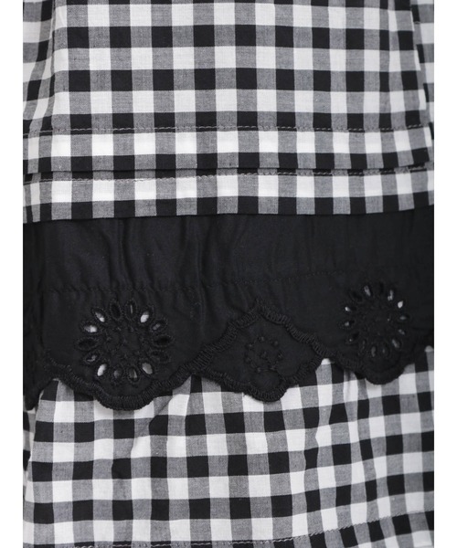 Samansa Mos2（サマンサ モスモス）の「ギンガムチェック裾スカラップスカート（スカート・レディース・チャコール・ﾌﾘ-）」の12枚目の写真