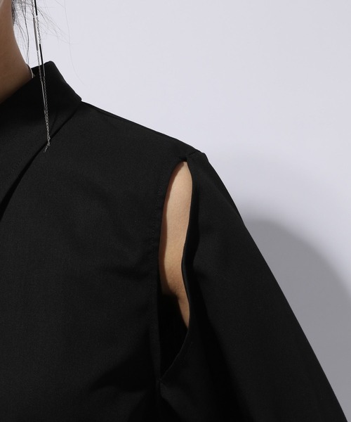 HARE（ハレ）の「カタアキメタルシャツ(HARE)（シャツ/ブラウス・レディース・ホワイト/ブラック・FREE）」の12枚目の写真