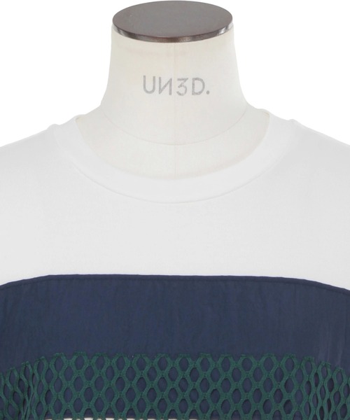 UN3D.（アンスリード）の「UN3D./アンスリード/FABRIC MIX T-SH（Tシャツ/カットソー・レディース・ブラック/ホワイト・38）」の3枚目の写真