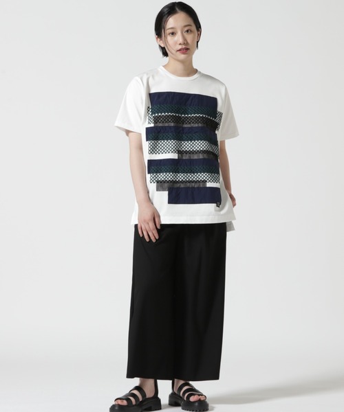 UN3D.（アンスリード）の「UN3D./アンスリード/FABRIC MIX T-SH（Tシャツ/カットソー・レディース・ブラック/ホワイト・38）」の19枚目の写真