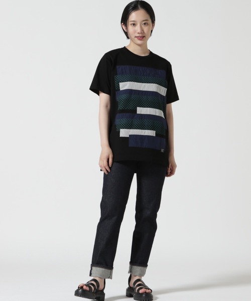 UN3D.（アンスリード）の「UN3D./アンスリード/FABRIC MIX T-SH（Tシャツ/カットソー・レディース・ブラック/ホワイト・38）」の13枚目の写真