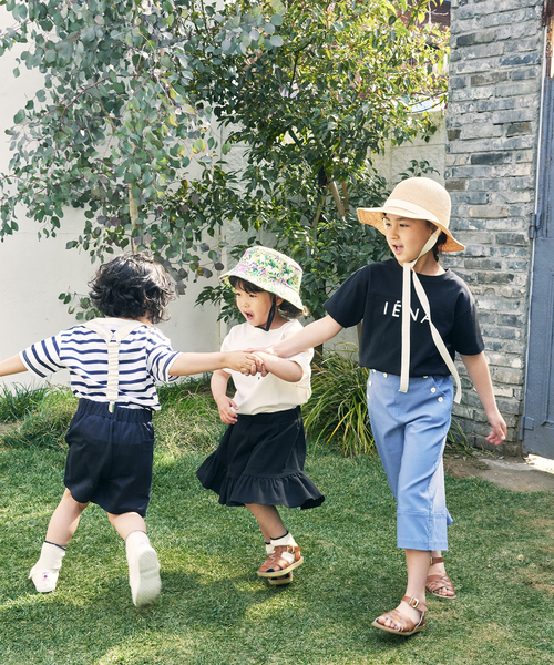 追加2》【BASIC】ボーダーエトワールロゴ半袖Tシャツ kids(90cm