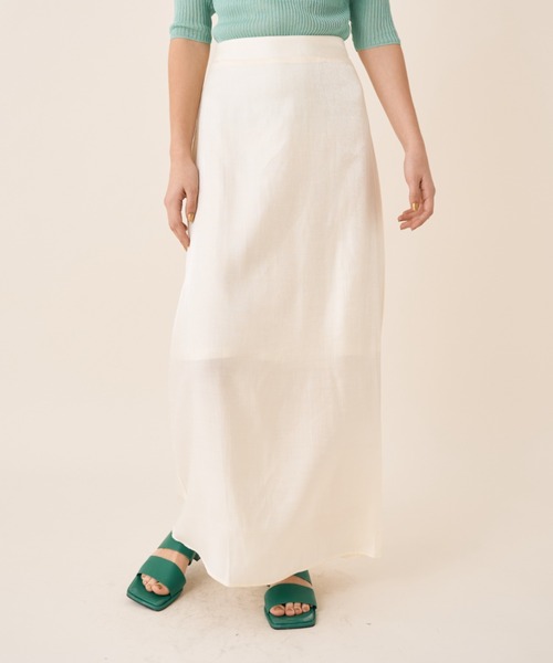 Solace（ソレイス）の「サテンオーロラスカート（スカート・レディース・アイボリー/ブルー/オレンジ・FREE）」の14枚目の写真