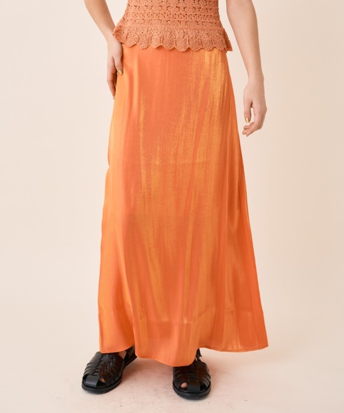 Solace（ソレイス）の「サテンオーロラスカート（スカート・レディース・アイボリー/ブルー/オレンジ・FREE）」の18枚目の写真