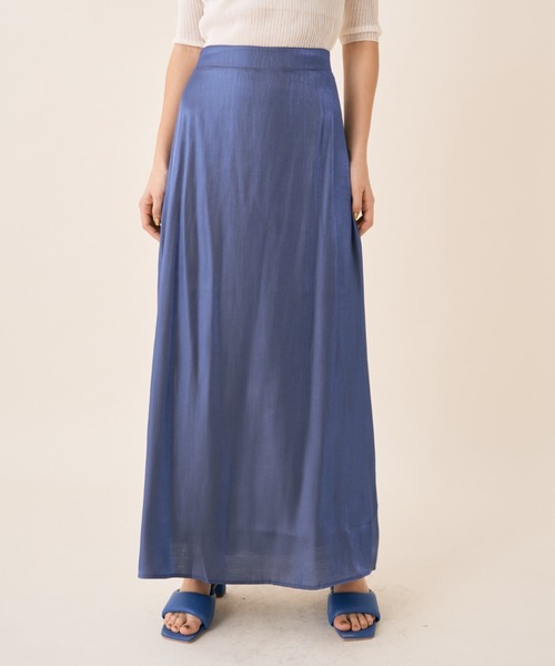 Solace（ソレイス）の「サテンオーロラスカート（スカート・レディース・アイボリー/ブルー/オレンジ・FREE）」の6枚目の写真