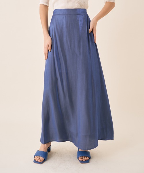 Solace（ソレイス）の「サテンオーロラスカート（スカート・レディース・アイボリー/ブルー/オレンジ・FREE）」の7枚目の写真