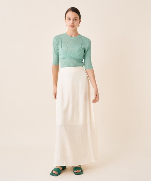 Solace（ソレイス）の「サテンオーロラスカート（スカート・レディース・アイボリー/ブルー/オレンジ・FREE）」の16枚目の写真