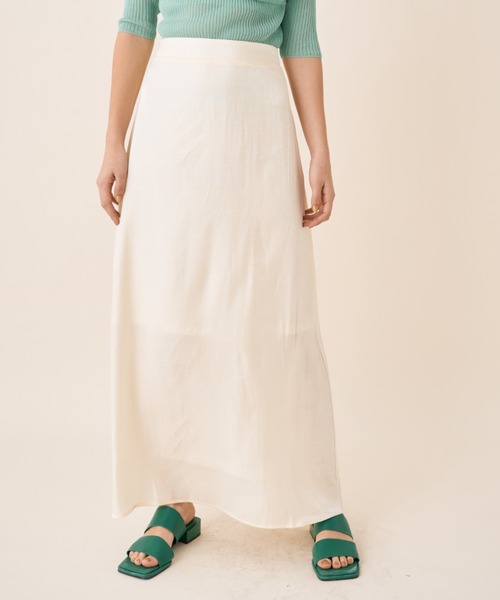 Solace（ソレイス）の「サテンオーロラスカート（スカート・レディース・アイボリー/ブルー/オレンジ・FREE）」の10枚目の写真