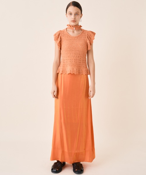 Solace（ソレイス）の「サテンオーロラスカート（スカート・レディース・アイボリー/ブルー/オレンジ・FREE）」の22枚目の写真