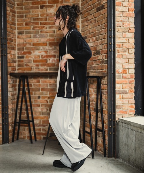 CASPER JOHN（キャスパージョン）の「Line knit shirts/ラインニットシャツ（シャツ/ブラウス・メンズ・アイボリー/ブラック/グリーン・SMALL/MEDIUM/LARGE）」の21枚目の写真