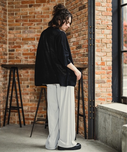 CASPER JOHN（キャスパージョン）の「Line knit shirts/ラインニットシャツ（シャツ/ブラウス・メンズ・アイボリー/ブラック/グリーン・SMALL/MEDIUM/LARGE）」の22枚目の写真